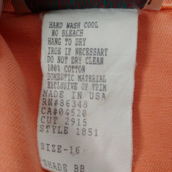 Vintage 80s City Girl Sport Womens 16 Jacket Cropped Canvas Embroidered Peach - Picture 10 of 11